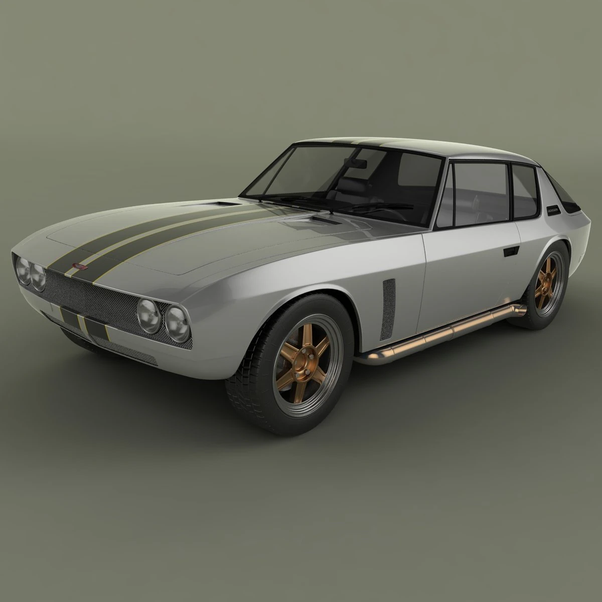 jensen interceptor fast  furious 6 3D Model .c4d .max .obj .3ds .fbx .stl .blend 