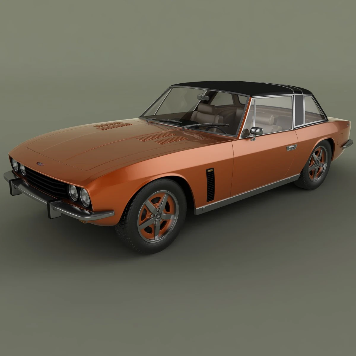 jensen interceptor coupe 3D Model .c4d .max .obj .3ds .fbx .stl .blend 