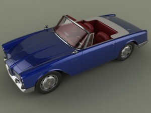 facel vega facellia convertible Modelo 3D