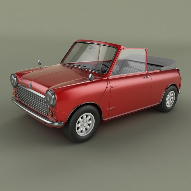 crayford mini convertible Model 3D .c4d .max .obj .3ds .fbx .stl .blend 