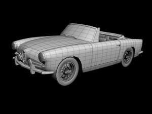 alfa romeo 1900 ss cabrio 3D Модель
