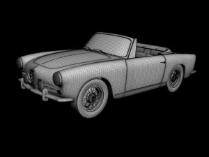 alfa romeo 1900 ss cabrio 3D Модель