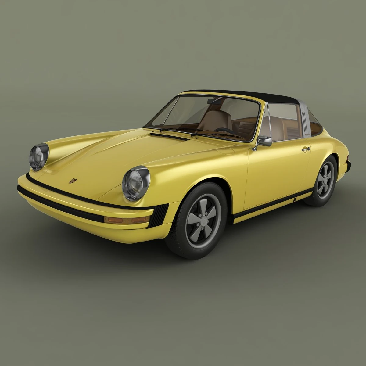 porsche 911 targa 1974 Modelo 3D .c4d .max .obj .3ds .fbx .stl .blend 