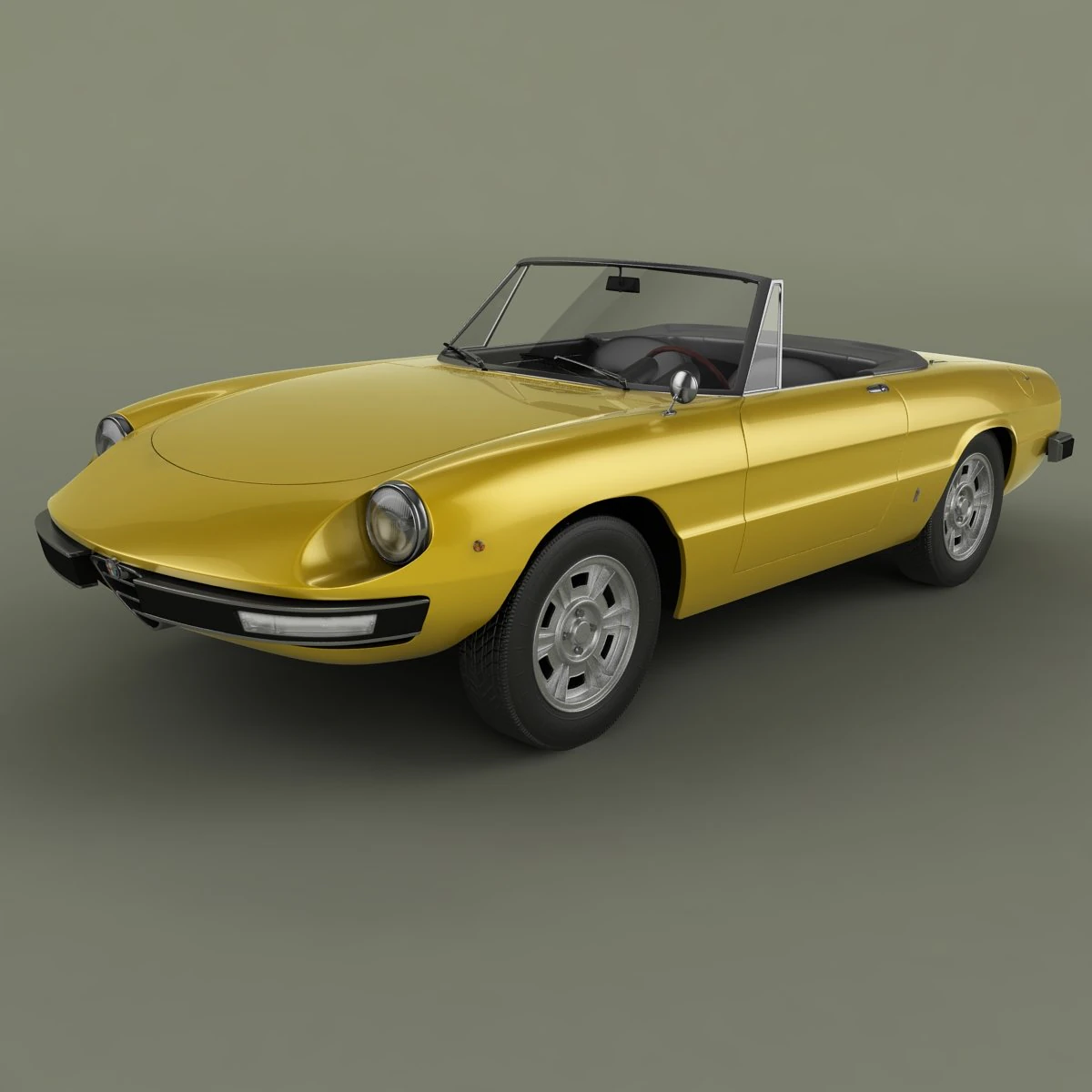 alfa romeo spider 3D Model .c4d .max .obj .3ds .fbx .stl .blend