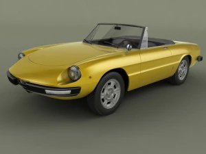 アルファロメオスパイダー 3Dモデル
