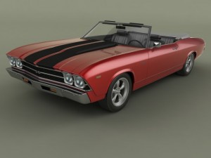 chevrolet chevelle convertible 3D Model