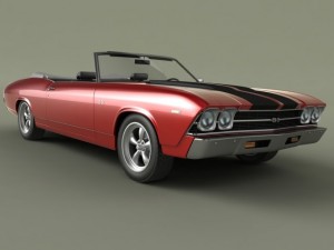 chevrolet chevelle convertible 3D Model