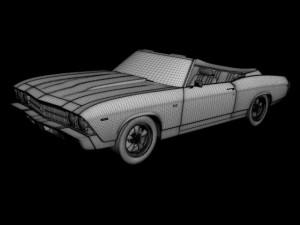 chevrolet chevelle convertible 3D Model
