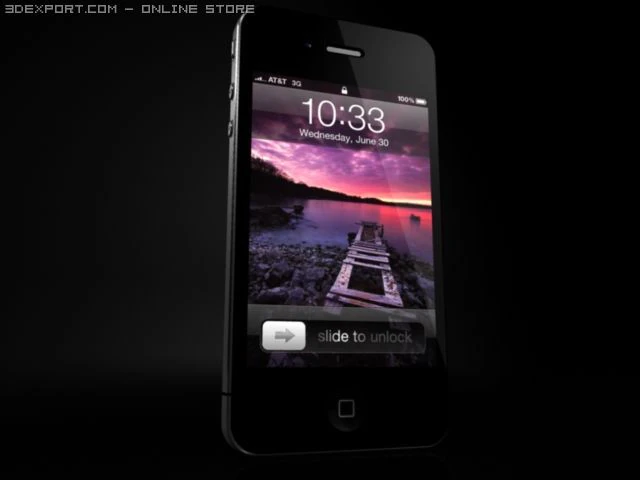 apple iphone 4g maya 3D Model .c4d .max .obj .3ds .fbx .stl .blend