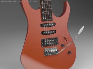 electric guitar washburn Modello 3D