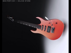 electric guitar washburn 3D 模型