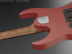electric guitar washburn 3D 模型