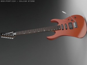 electric guitar washburn 3D 模型