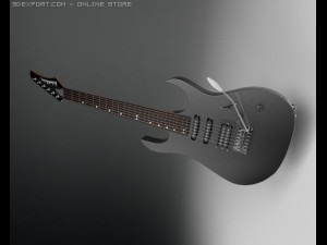 electric guitar washburn 3D 模型