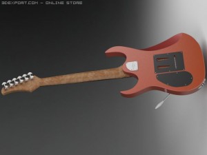 electric guitar washburn 3D 模型