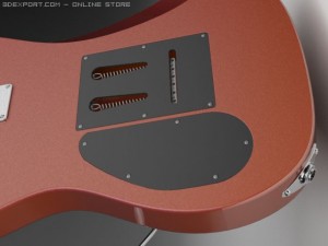 electric guitar washburn 3D 模型