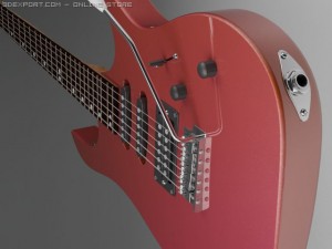 electric guitar washburn 3D 模型