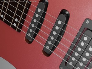 electric guitar washburn 3D 模型