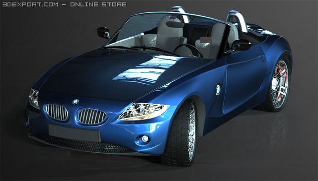 bmw z4 3D Модель .c4d .max .obj .3ds .fbx .stl .blend 