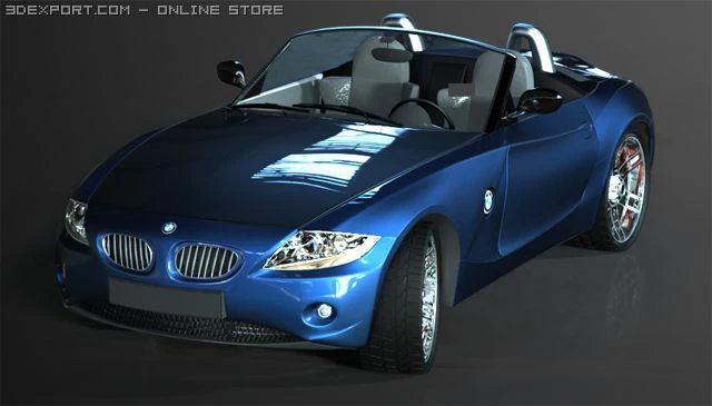 bmw z4 3D Model .c4d .max .obj .3ds .fbx .stl .blend 