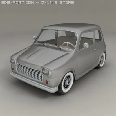 小型車 3Dモデル .c4d .max .obj .3ds .fbx .stl .blend 