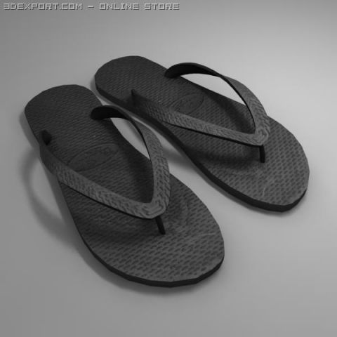 sandals Model 3D .c4d .max .obj .3ds .fbx .stl .blend 