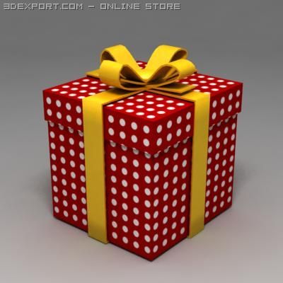 gift box 3D-Modell .c4d .max .obj .3ds .fbx .stl .blend 