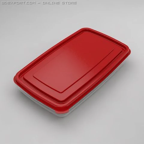 food storage container 3D Model .c4d .max .obj .3ds .fbx .stl .blend