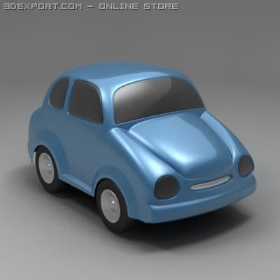 toon car 3D Модель .c4d .max .obj .3ds .fbx .stl .blend 