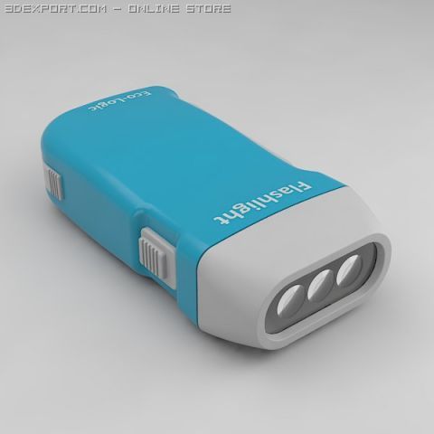 flashlight Model 3D .c4d .max .obj .3ds .fbx .stl .blend 