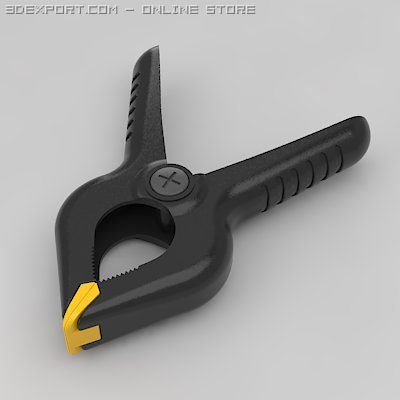 clamp tool 3D Модель .c4d .max .obj .3ds .fbx .stl .blend 