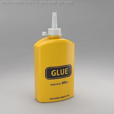 glue bottle Modèle 3D .c4d .max .obj .3ds .fbx .stl .blend 