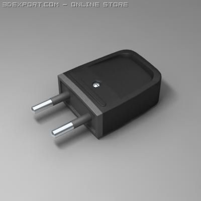 universal plug 3D 模型 .c4d .max .obj .3ds .fbx .stl .blend 