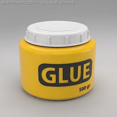 glue can 3D Модель .c4d .max .obj .3ds .fbx .stl .blend 