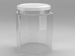 hexagonal jar Modèle 3D