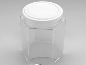 hexagonal jar Modelo 3D