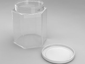 hexagonal jar Modelo 3D