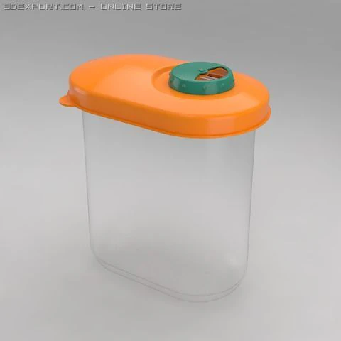 tupperware de a&ccedil;&uacute;car Modelo 3D .c4d .max .obj .3ds .fbx .stl .blend 