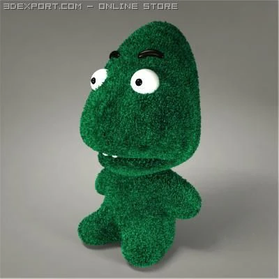green monster toy 3D Model .c4d .max .obj .3ds .fbx .stl .blend 