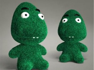 green monster toy 3D 模型