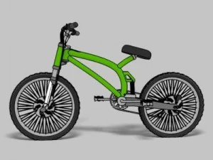 mountain bike toon render 3D Model