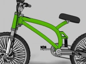 mountain bike toon render 3D Model