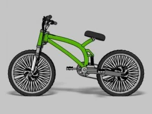 mountain bike toon render 3D Model