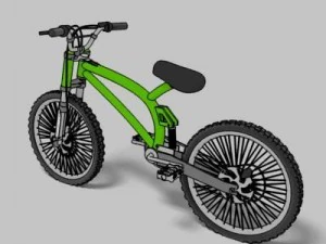 mountain bike toon render 3D Model