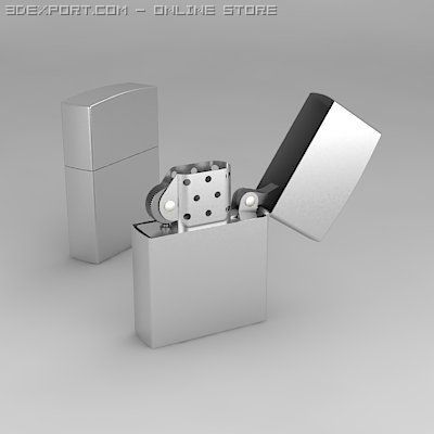 antique lighter Model 3D .c4d .max .obj .3ds .fbx .stl .blend 