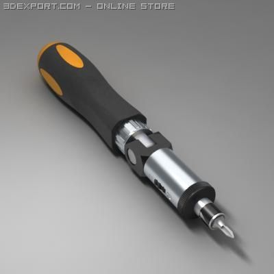 screwdriver 3D-Modell .c4d .max .obj .3ds .fbx .stl .blend 