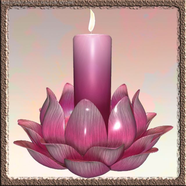 flower candle stand 3D Model .c4d .max .obj .3ds .fbx .stl .blend 