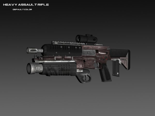heavy assault rifle Modèle 3D .c4d .max .obj .3ds .fbx .stl .blend 