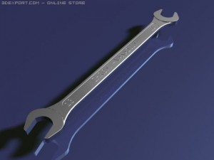 double sided wrench 1213 mm Modèle 3D