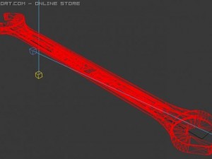 double sided wrench 1213 mm Modèle 3D
